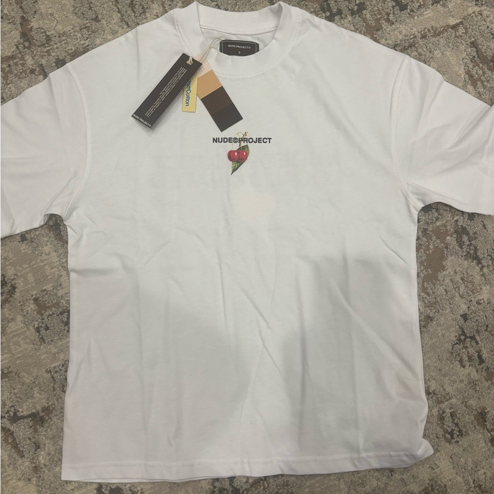 NWT Nude Project White Cherry Tee
